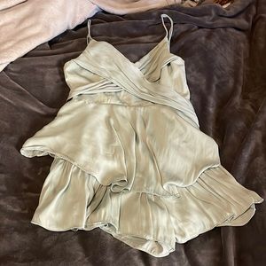 LIGHT MINT/GREEN ROMPER AMERICAN THREADS